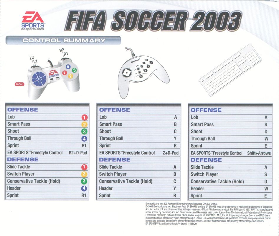 Other for FIFA Soccer 2003 (Windows): Jewel Case - Back