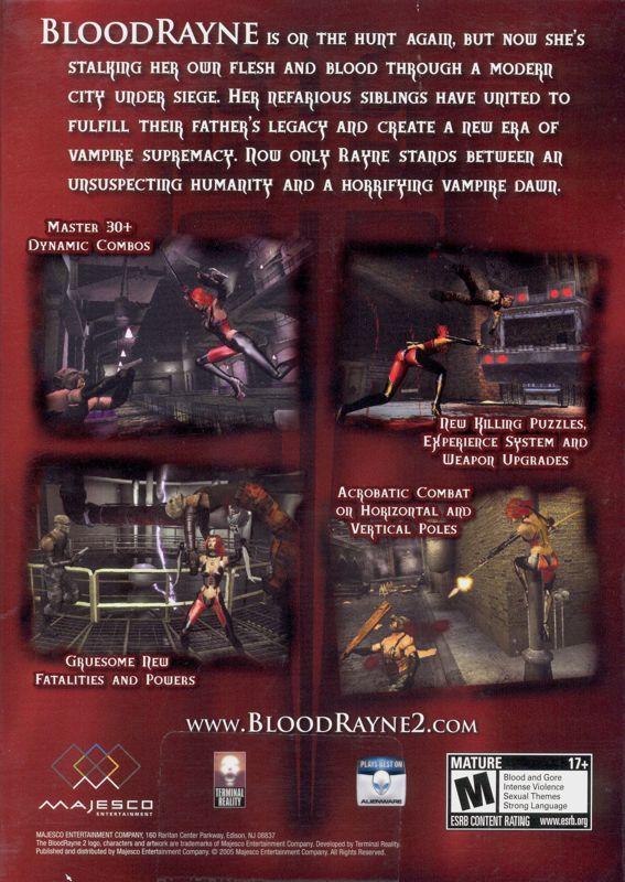 Back Cover for BloodRayne 2 (Windows)