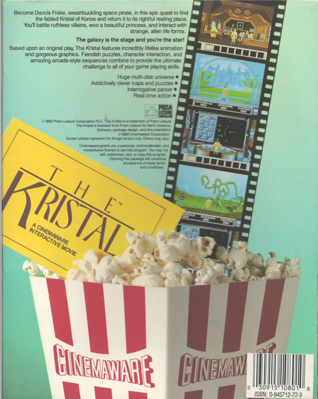 Back Cover for The Kristal (Amiga)