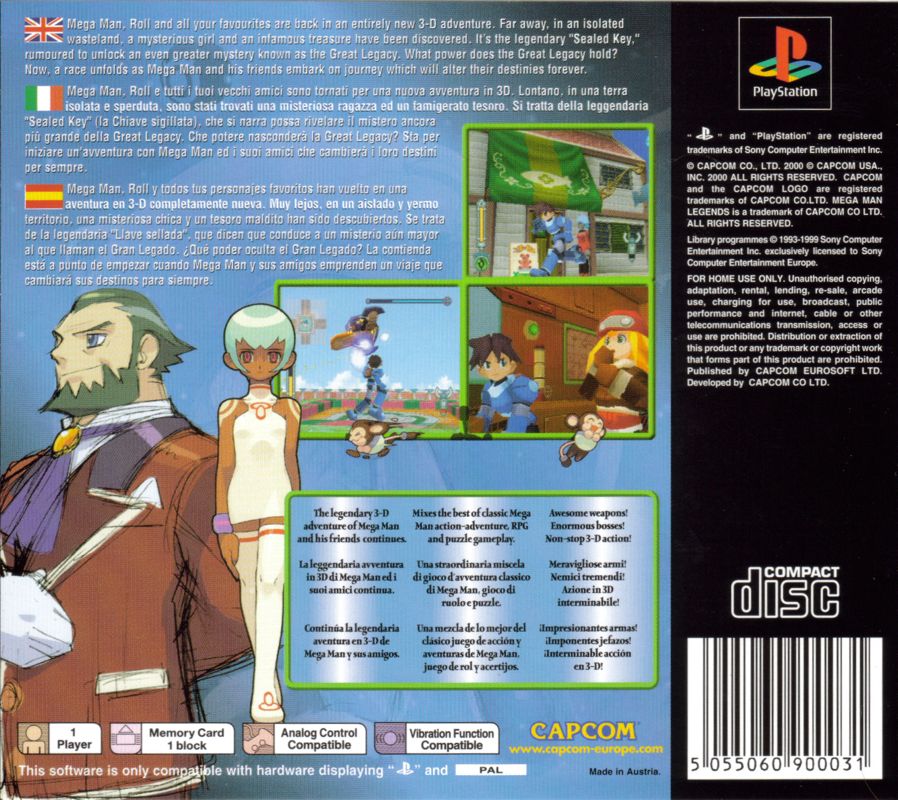 Back Cover for Mega Man Legends 2 (PlayStation)