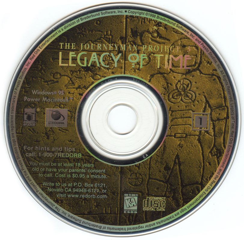 Media for The Journeyman Project 3: Legacy of Time (Macintosh and Windows): Disc 1