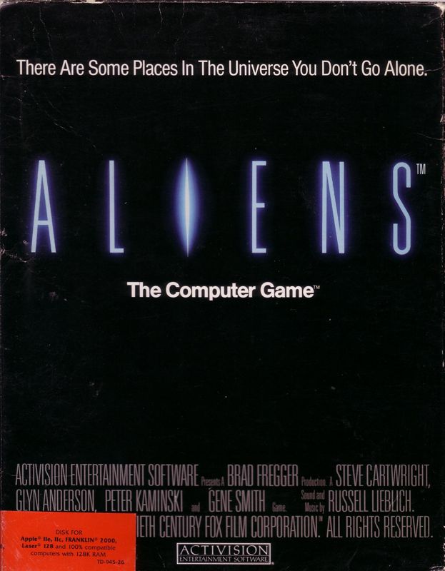 Front Cover for Aliens: The Computer Game (Apple II)