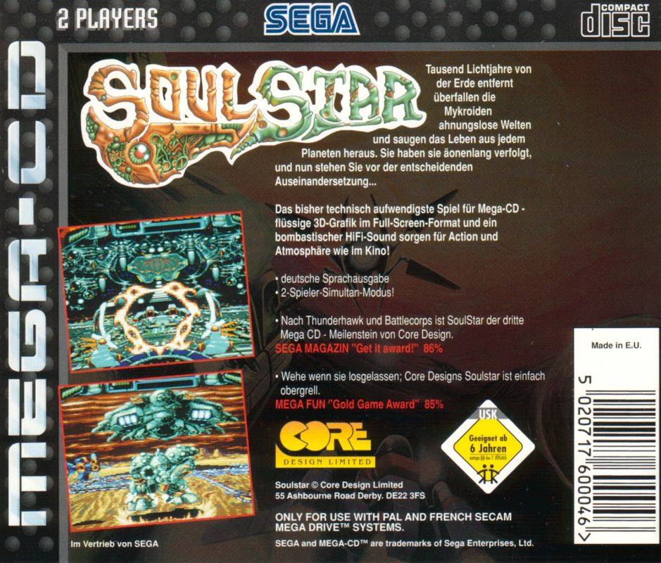 Back Cover for Soulstar (SEGA CD)