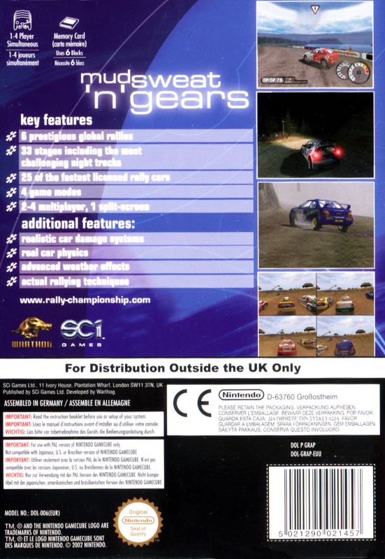 Back Cover for Rally Championship (GameCube)