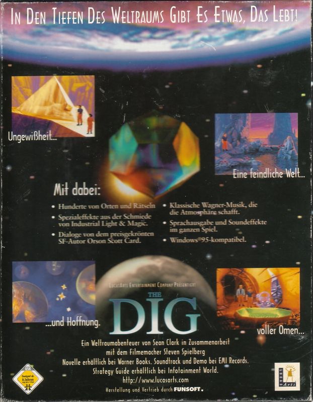 Back Cover for The Dig (DOS) (Funsoft release)
