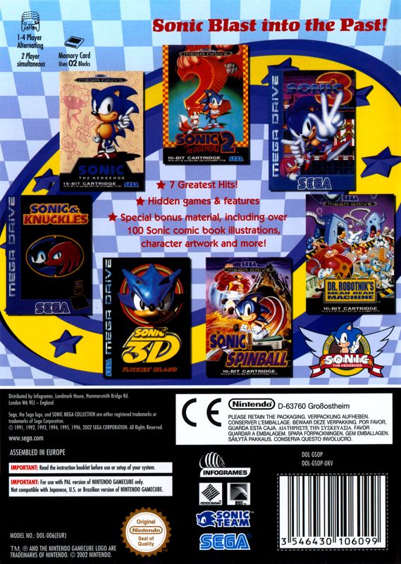 Sonic Mega Collection cover or packaging material MobyGames