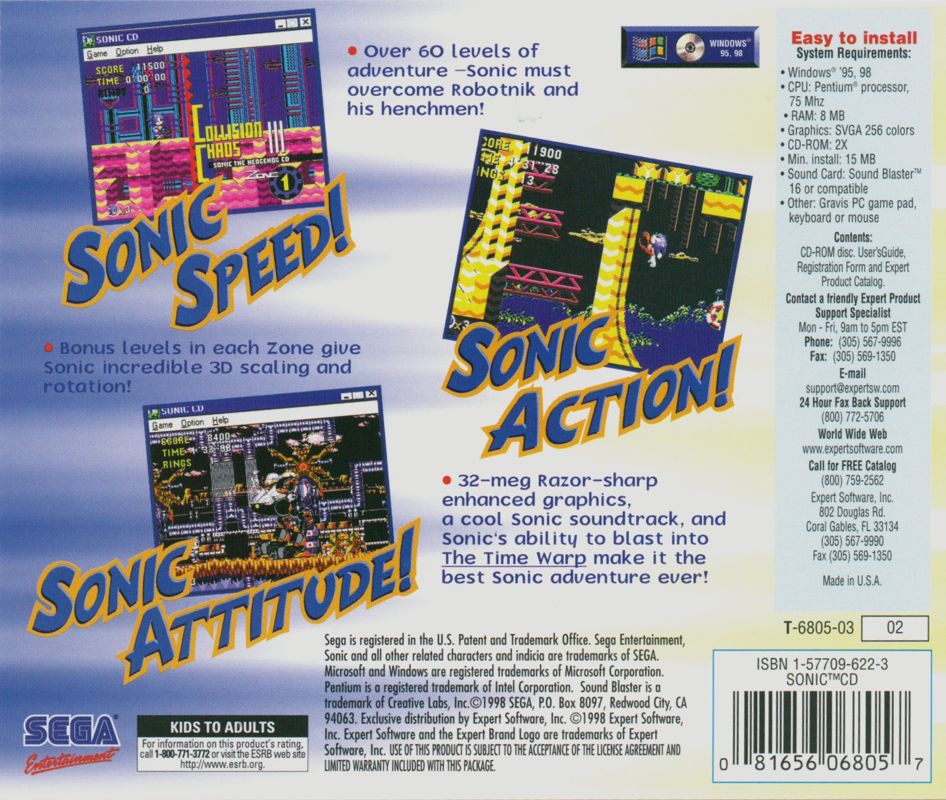 Sonic CD, Software