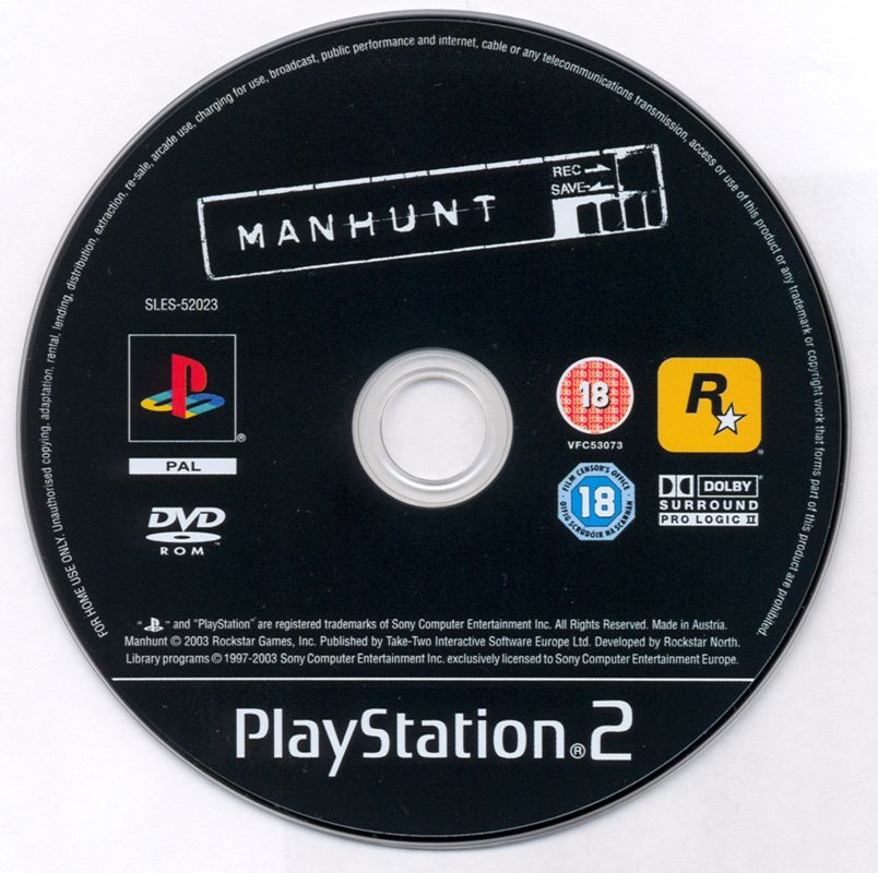 Media for Manhunt (PlayStation 2)