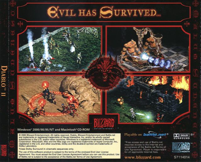 Other for Diablo II (Macintosh and Windows): Jewel Case - Back