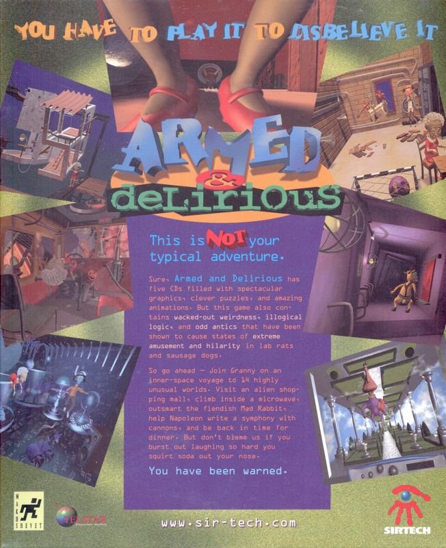 Back Cover for Armed & Delirious (Windows)