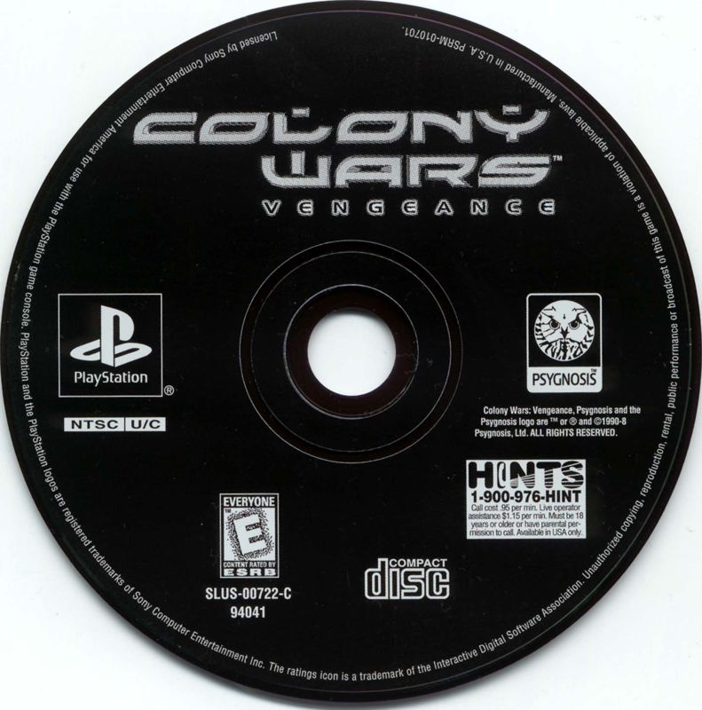 Media for Colony Wars: Vengeance (PlayStation)