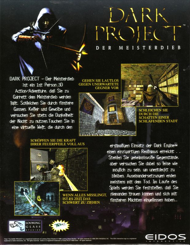 Back Cover for Thief: The Dark Project (Windows)