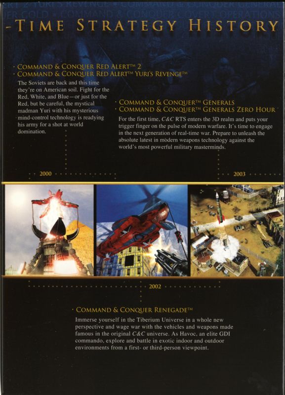 Inside Cover for Command & Conquer: The First Decade (Windows): Right Flap