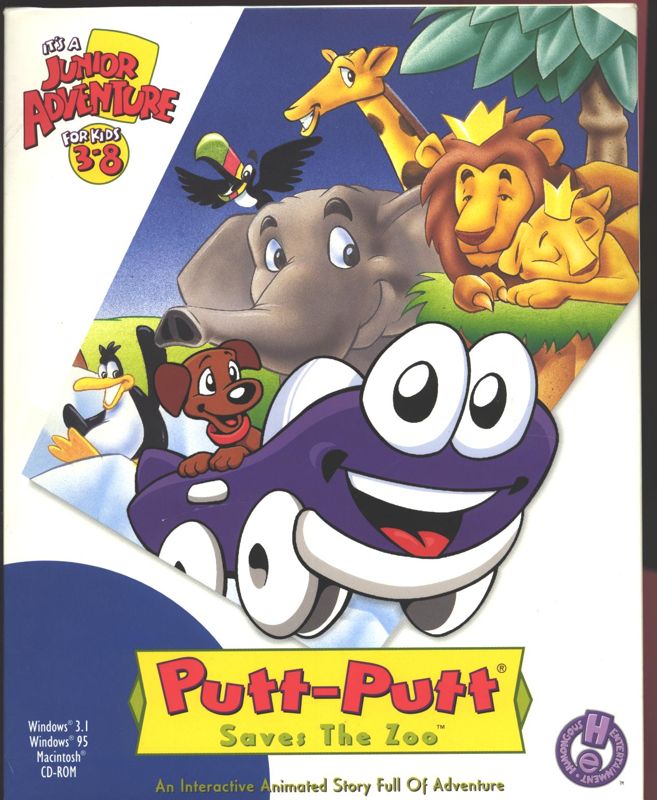 Front Cover for Putt-Putt Saves the Zoo (Macintosh and Windows and Windows 3.x)