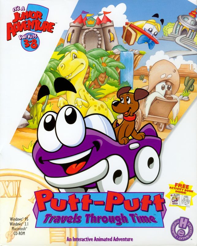 Front Cover for Putt-Putt Travels Through Time (Macintosh and Windows and Windows 3.x)