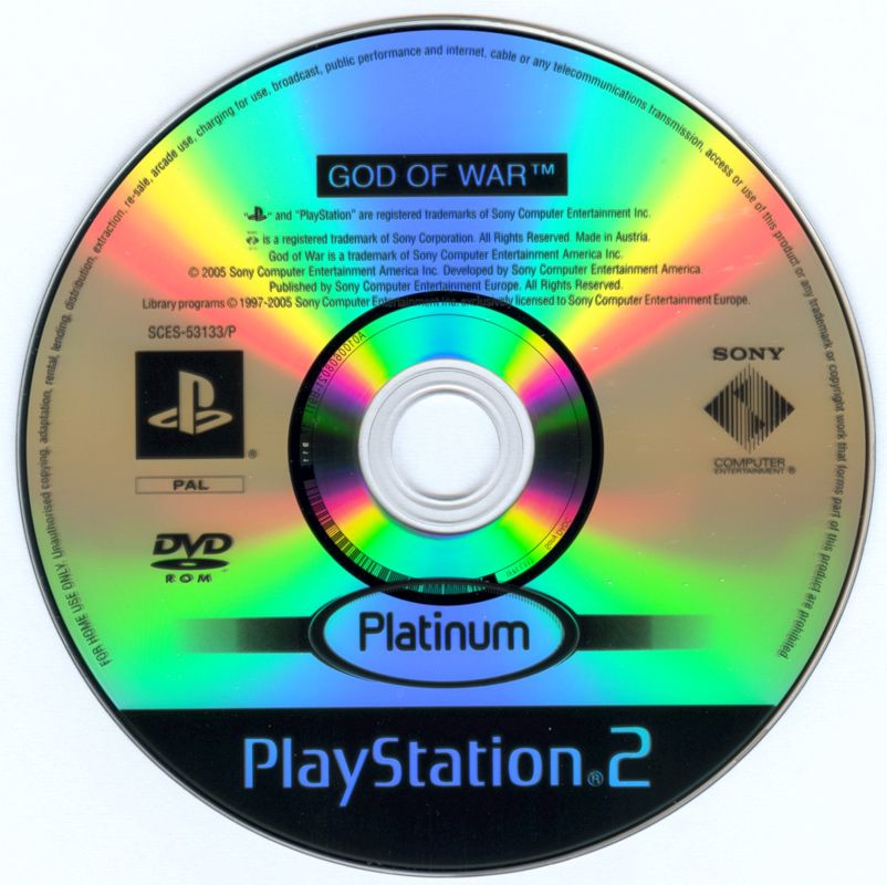 Media for God of War (PlayStation 2) (Platinum release)