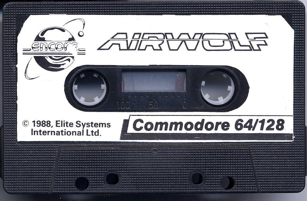 Media for Airwolf (Commodore 64) (Encore release)