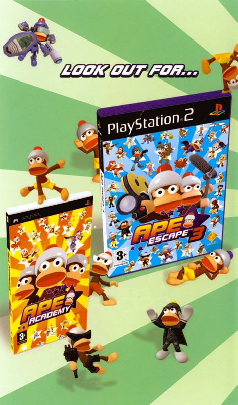 Inside Cover for Ape Escape: On the Loose (PSP): Left