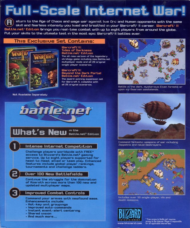 Back Cover for WarCraft II: Battle Chest (Macintosh and Windows)