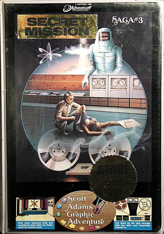 Front Cover for Scott Adams' Graphic Adventure #3: Secret Mission (Atari 8-bit)