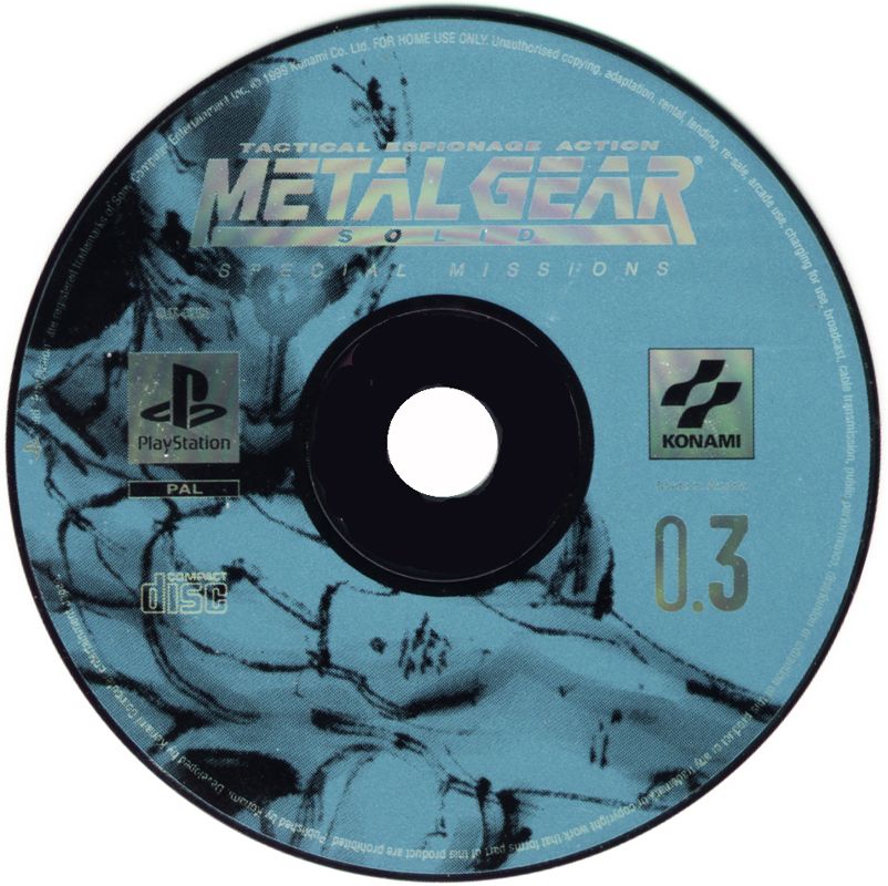 Metal Gear Solid: VR Missions cover or packaging material - MobyGames