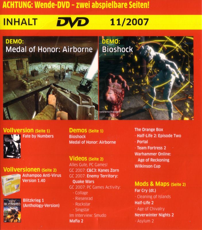 Back Cover for Blitzkrieg: Anthology (Windows) (PC Games 11/07 covermount)