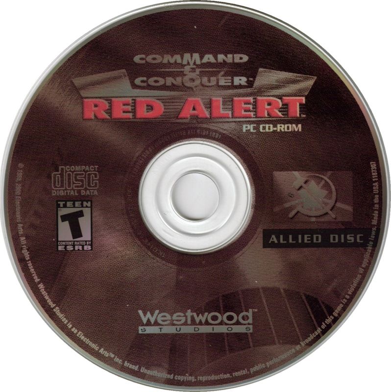 Media for Command & Conquer: Red Alert - The Arsenal (DOS and Windows) (EA Classics release): Red Alert - Disc 1 (Allied)