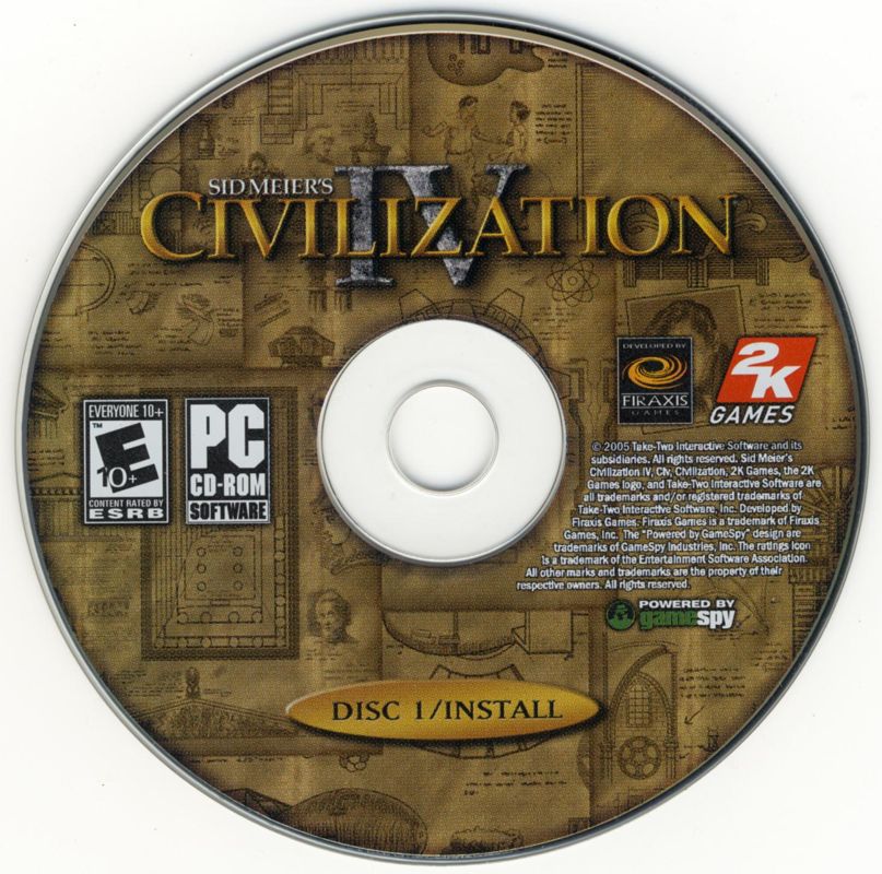 Media for Sid Meier's Civilization IV (Windows): Disc 1/2