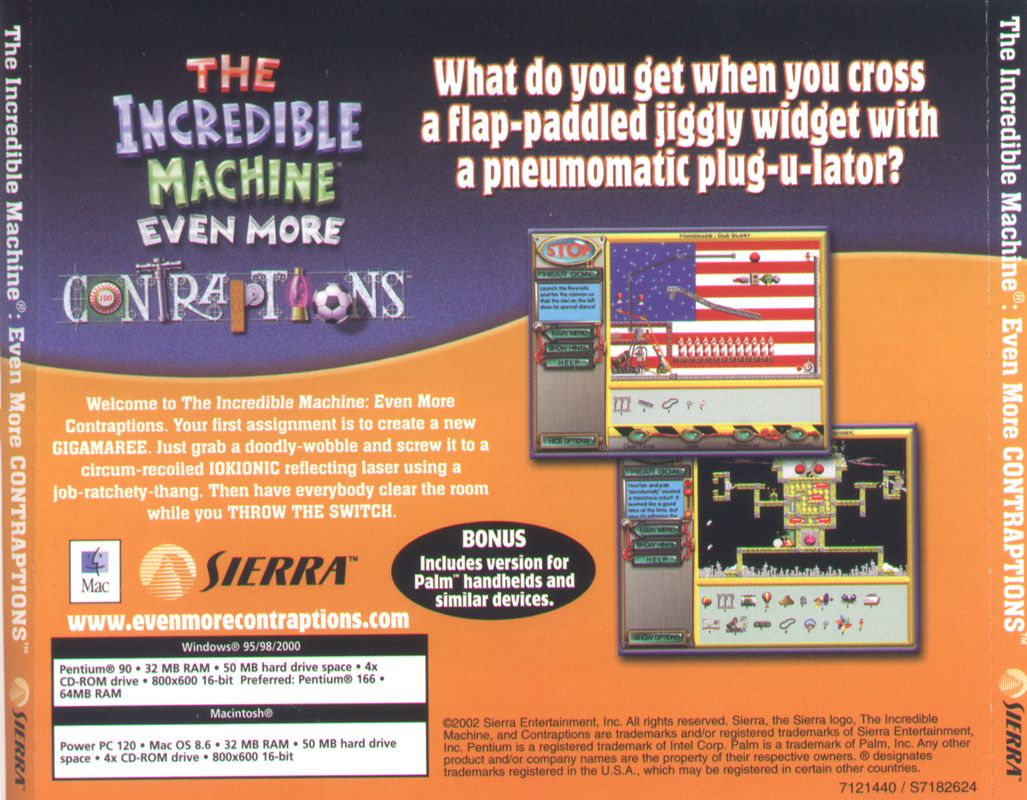 Back Cover for The Incredible Machine: Even More Contraptions (Windows)