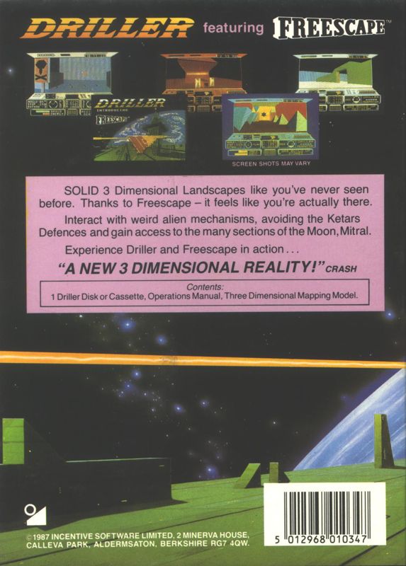 Back Cover for Space Station Oblivion (Amstrad CPC)