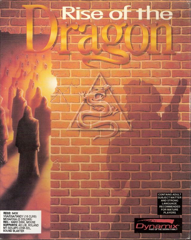 Front Cover for Rise of the Dragon (DOS) (3.5" Disk release (16 Colors version))