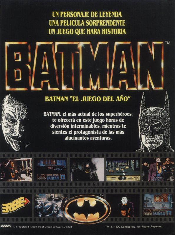 Back Cover for Batman (ZX Spectrum)