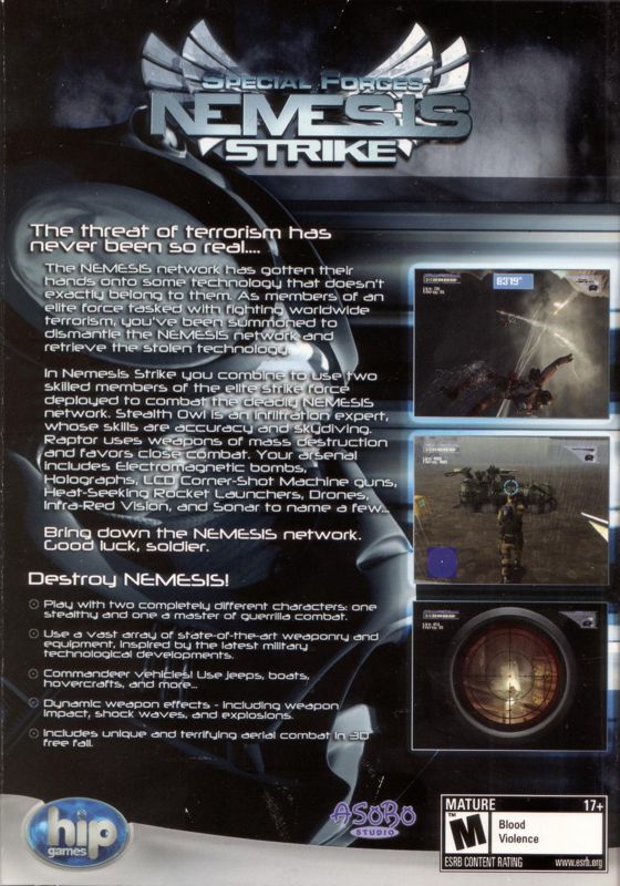 Back Cover for Special Forces: Nemesis Strike (Windows)