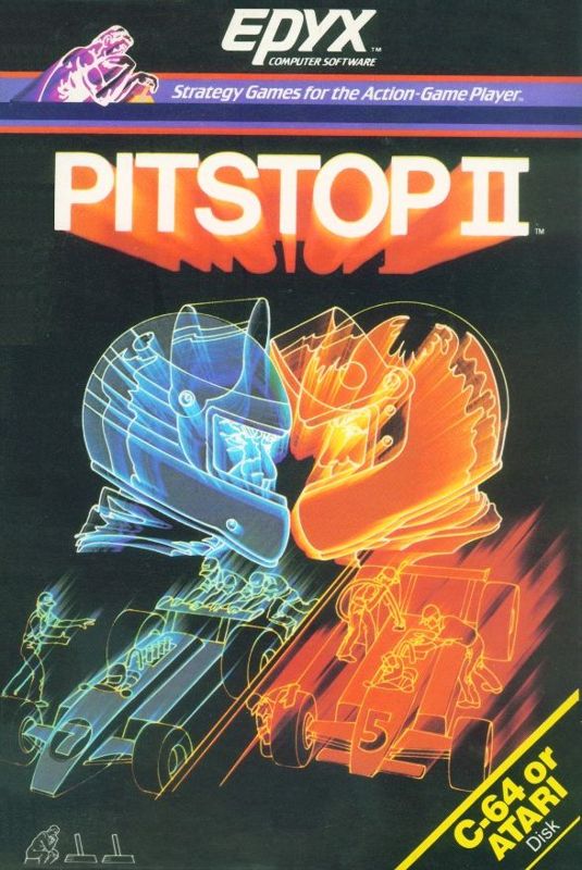 Front Cover for Pitstop II (Atari 8-bit and Commodore 64)