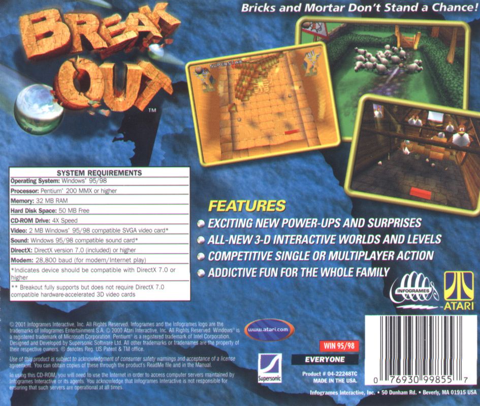 Back Cover for Breakout (Windows)