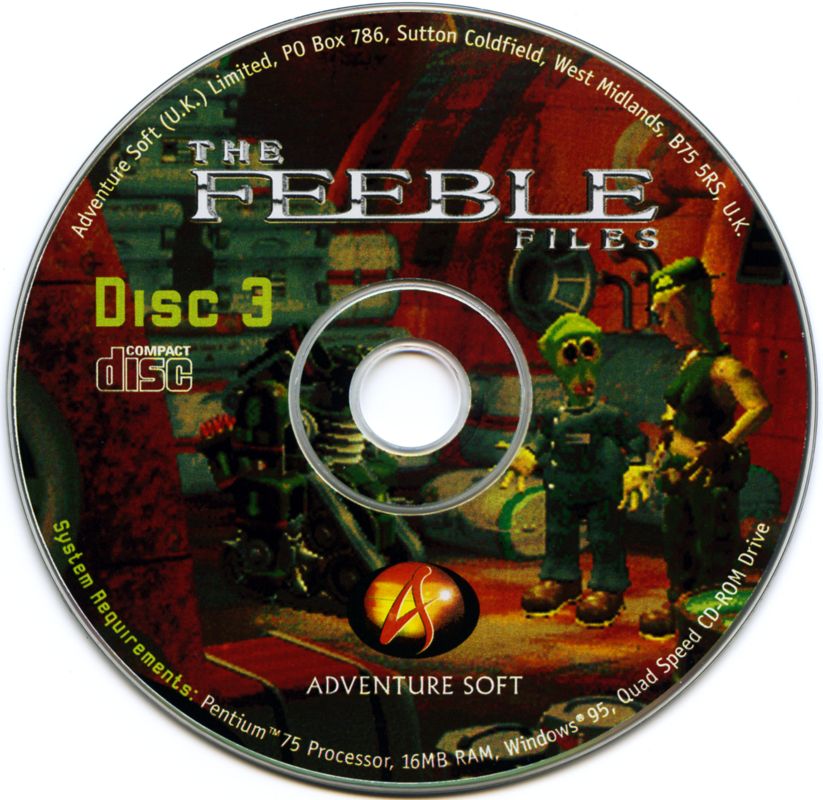 Media for The Feeble Files (Windows) (Limited Edition): Disc 3