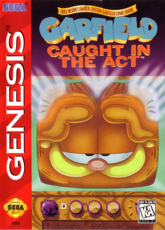 Front Cover for Garfield: Caught in the Act (Genesis)