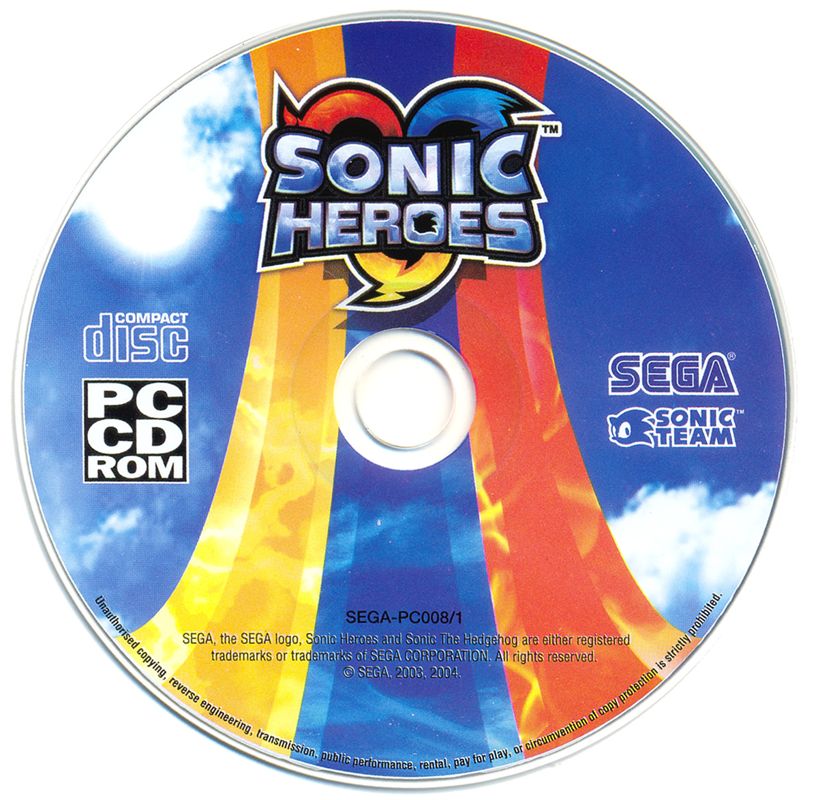 Media for Sonic Heroes (Windows): Disc 1/2