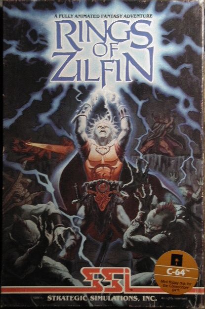 Front Cover for Rings of Zilfin (Commodore 64)