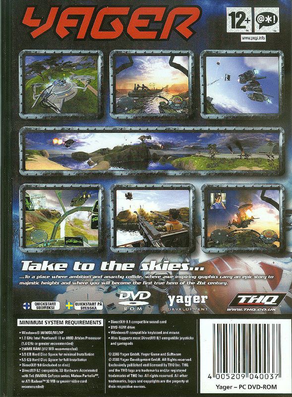 Back Cover for Yager (Windows)