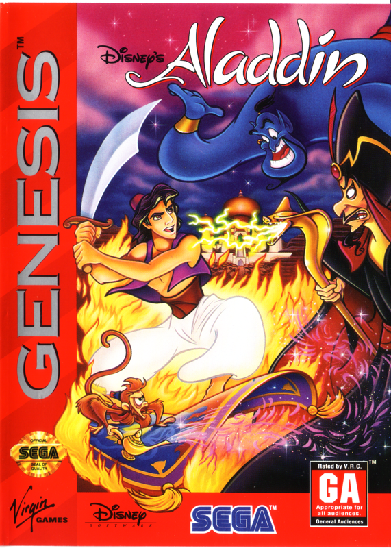 Front Cover for Disney's Aladdin (Genesis)