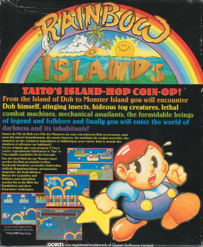 Back Cover for Rainbow Islands (Atari ST)