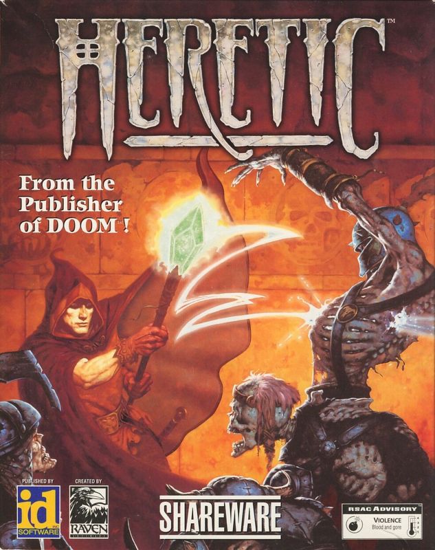 Front Cover for Heretic (DOS) (Shareware version)