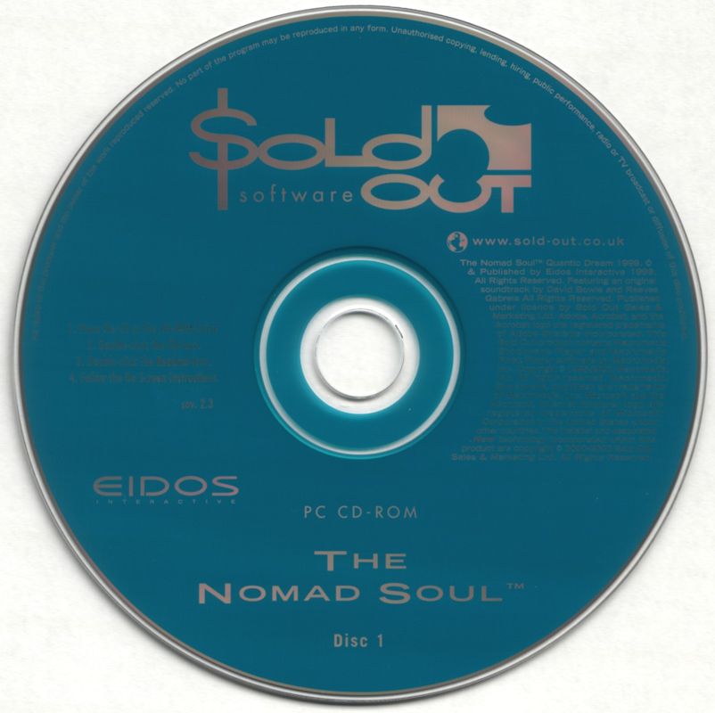 Media for Omikron: The Nomad Soul (Windows) (Sold Out Software release): Disc 1