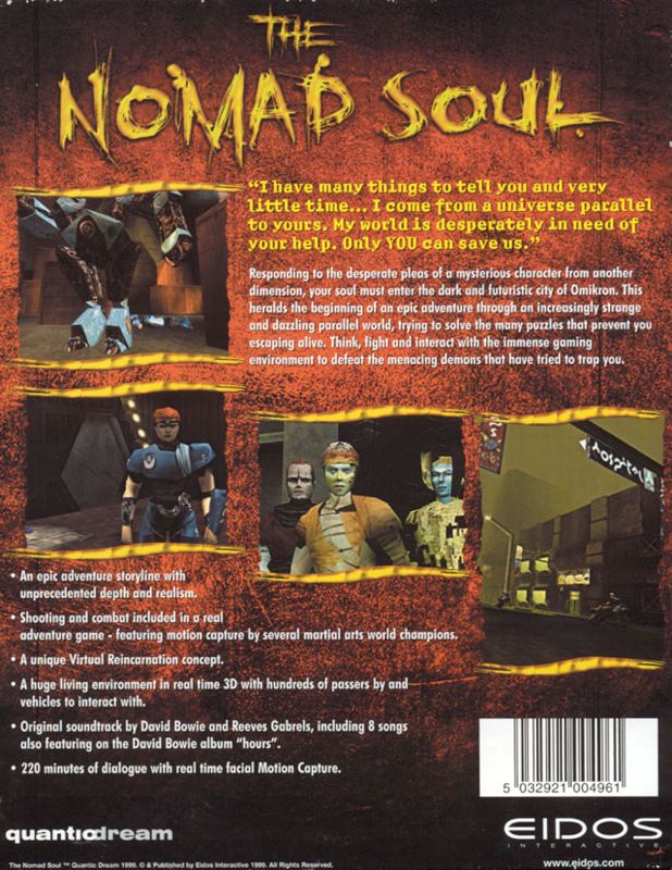 Back Cover for Omikron: The Nomad Soul (Windows)