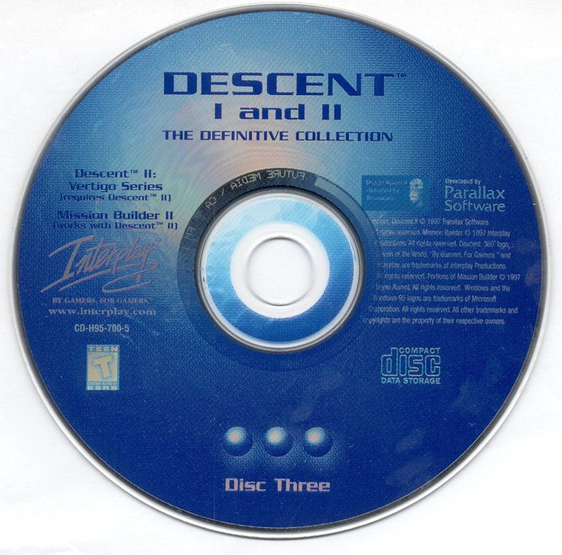 Media for Descent I and II: The Definitive Collection (DOS): Disc 3
