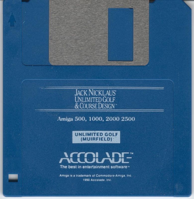 Media for Jack Nicklaus' Unlimited Golf & Course Design (Amiga): "Unlimited Course Design" Disk