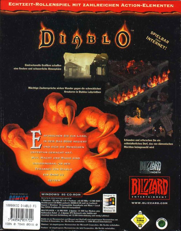 Back Cover for Diablo (Windows)