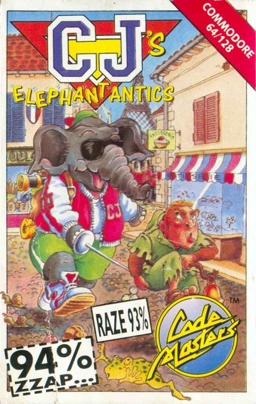 Front Cover for CJ's Elephant Antics (Commodore 64)