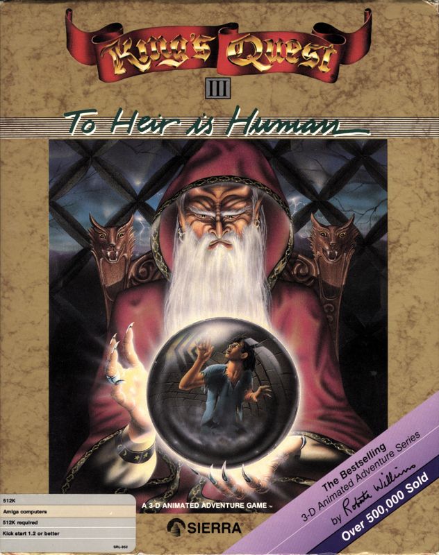 Front Cover for King's Quest III: To Heir is Human (Amiga)